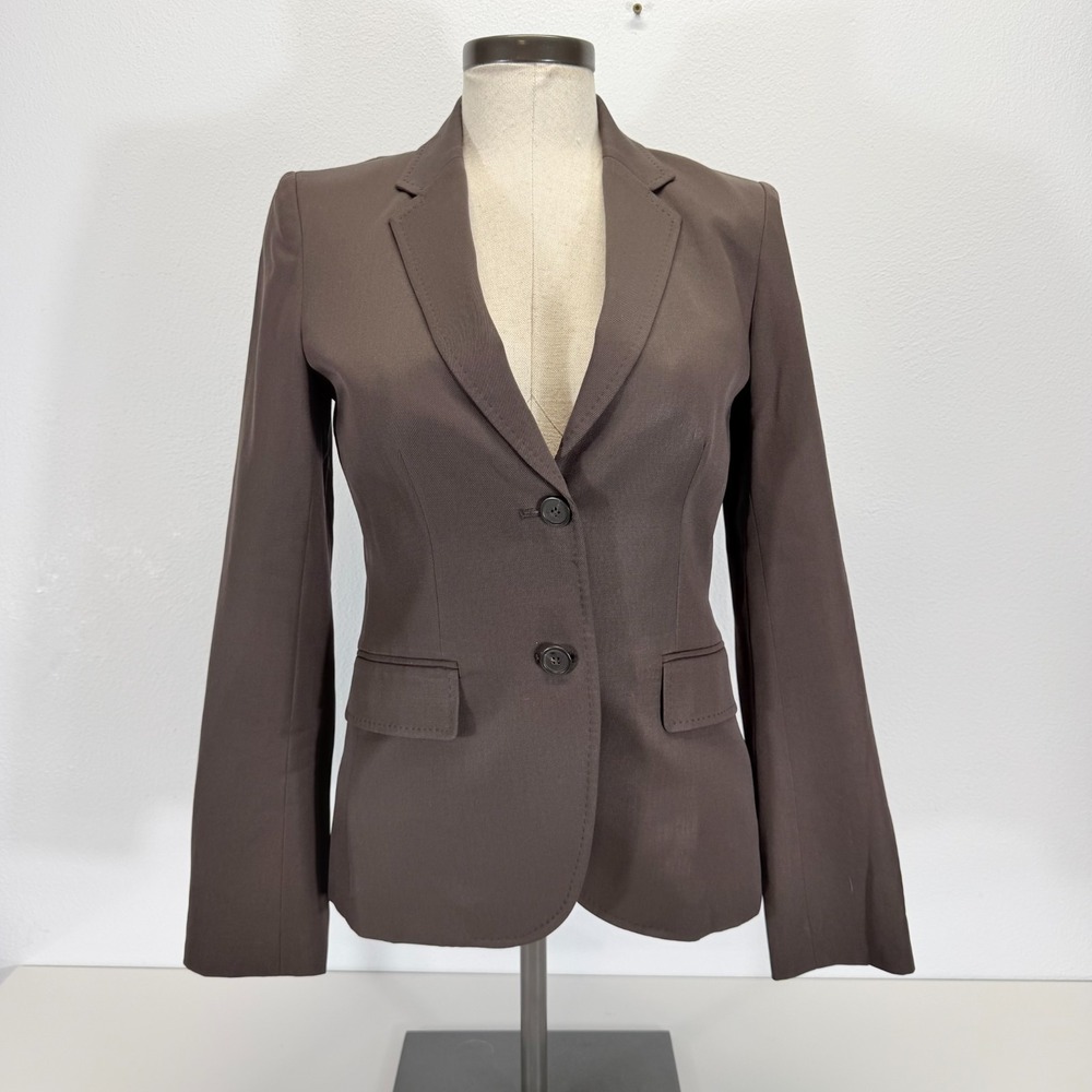 J.Crew Vintage Tailored Fit‎ Career Office Wear Dark Acacemia Mocha Brown Size 6